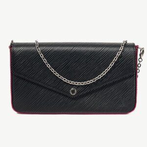 Louis Vuitton Felicie Noir & Fuchsia Epi Leather Pochette